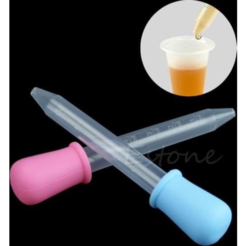 1PC 5mL Clear Plastic Baby Kids Feeding Medicine Liquid Eye Ear Dropper Pipette