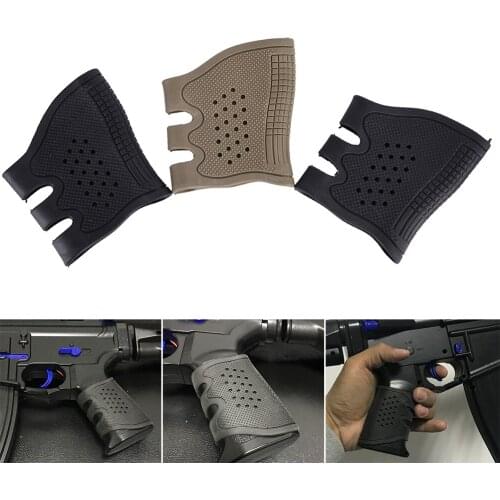 Anti Slip Glock Holster Sleeve Handle Pistol Rubber Tactical Slip On Rubber Cover Hand Grip Glove Grip Glove random