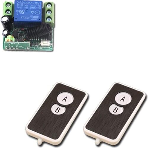 DC 12v 10A Remote Control Relay 1CH Wireless RF Remote Control Switch Transmitter With Receive For Electric Gates Doors
