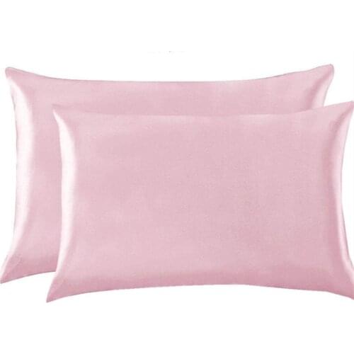 Luxury Satin Pillowcase with Zipper (Silky Satin Pillow Case for Hair) Set of 2