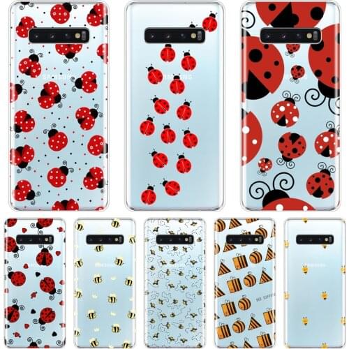 Silicone Phone Case For Samsung Galaxy Note 10 Pro Bee Ladybug Pretty Aesthetic Back Cover For Samsung Galaxy S10 Plus 5G 10E