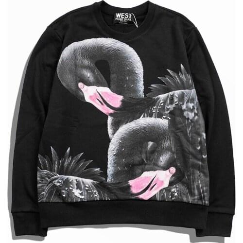 New High High Men Flamingo swan Hoodies Hoody hooded Sweatshirts velvet Cotton Drake Thicken Fleece Youth popular #D85