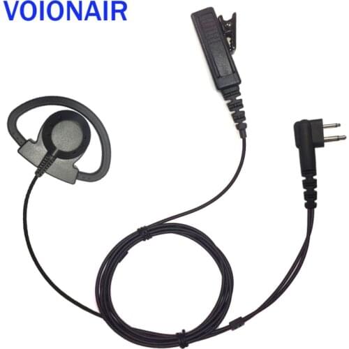VOIONAIR 10pcs/lot D Loop Ear Hook Earpiece Earphone Headset PTT Mic for Motorola CP200 DP1400 YAESU FT-25R FT-4XR