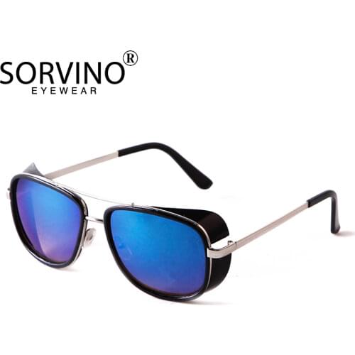 High-quality Retro Steampunk Sunglasses Polygon Fashion Color Film Driving Goggles Eyeglass Casual Wild Metal Frame Sun Glasses