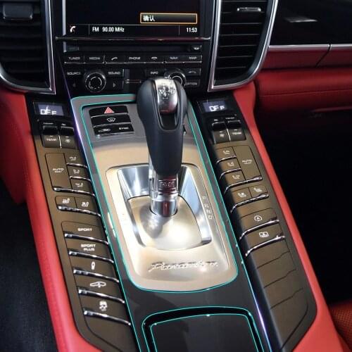 Self healingCenter Console Gear Paint Trim Protection Film Protective Sticker for Porsche Panamera Extended Version 2015-2017