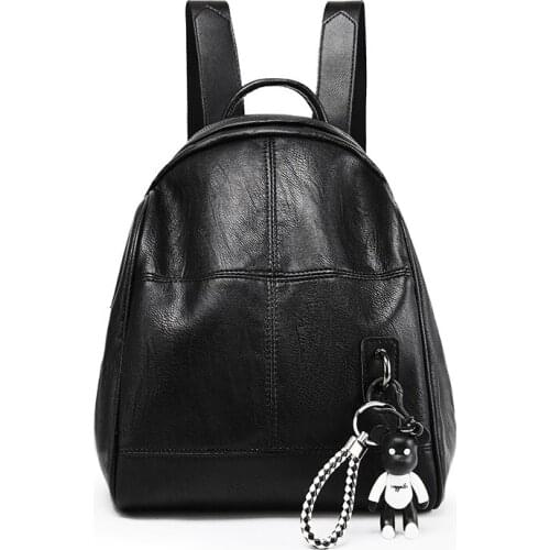 Female Leather Backpacks High Quality Ladies Bagpack Luxury Designer Large Capacity Casual Daypack Girl Mochilas Sac A Dos C1315