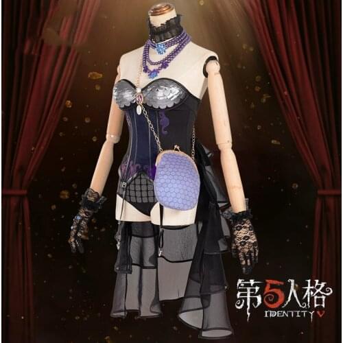 Identity V cos Margaretha Zelle Limited skin anime woman cosplay costume set Top+skirt+gloves*2+stockings*2+shorts+earrings