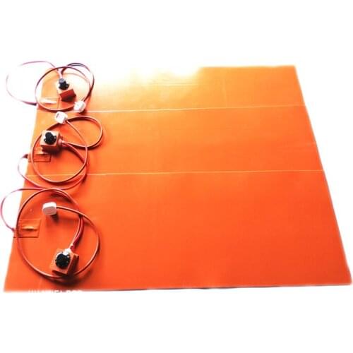 120V 2160W 400*1200*1.5mm Silicone Rubber Heater with dial thermostat on wire 1000mm lead wire