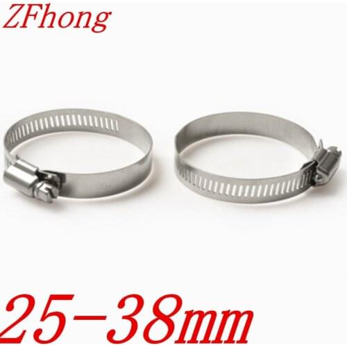 20pcs/lot 25mm to 38mm 25-38mm American type stainless steel hose clamp