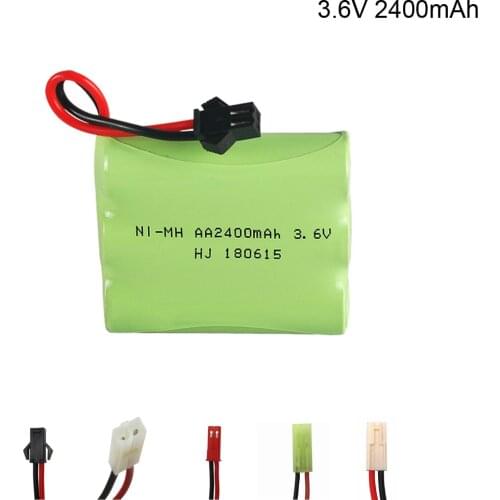 3.6V 2400mah NI-MH battery pack 3.6v AA battery for remote control electric toy lighting facilities toys Car tools model battery