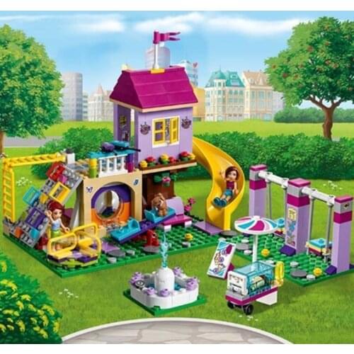 341pcs Girls Girl Friends Heartlake City Playground Building Compatible Blocks Bricks Education Toys For Girls