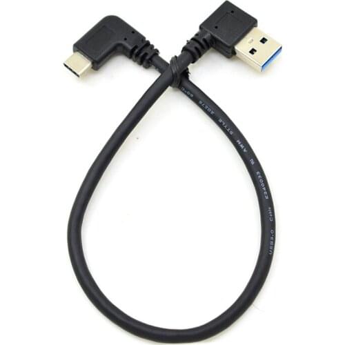 5pcs/lot 90 Degree Type C USB C Cable USB 3.0 A to USB Left / Right Angle Data Sync & Charge Cord USB-C Converter Adapter angled