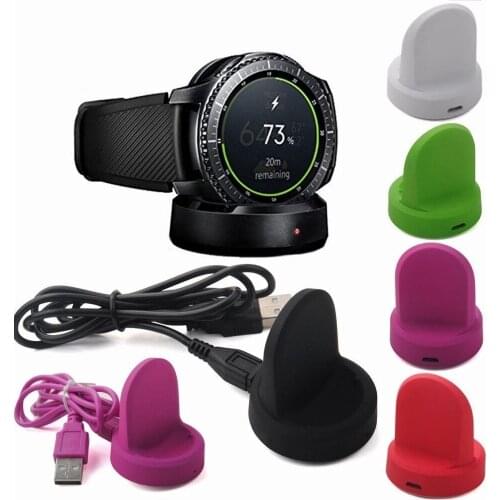 Wireless Charging Dock Cradle Charger For Samsung Gear S3 Classic Frontier Watch Chargers Galaxy USB Smart Watch Charging Dock