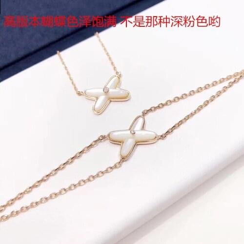 Brand Fashion mother of peal shell letter bracelet X shape cross design 925 sterling silver love jewelry birthday wedding gift