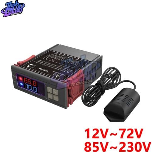 SHT2000 AC 110V 220V DC 12V 10A Digital Temperature Humidity Controller Home Fridge Thermostat Humidistat Therometer Hygrometer