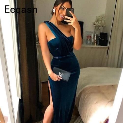Eeqasn Womens One Shoulder Dresses