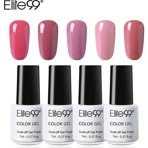 Elite99 Nude Colors Gel Nail Polish LED UV Gel For Nails Soak Off DIY Nail Gel Lacquer Glitter 7ML Nude Red Hybrid Nail Polish