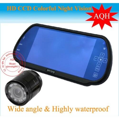 FFree Shipping new 7inch Car Video Monitor Wireless Rear View Reversing Parking Backup IR Night Camera Kit