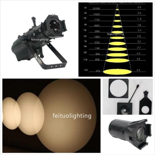 H-10/lot Free shipping 200w/300w touch screen CW/WW COB led profile spotlight dmx gobo projector dj bar light