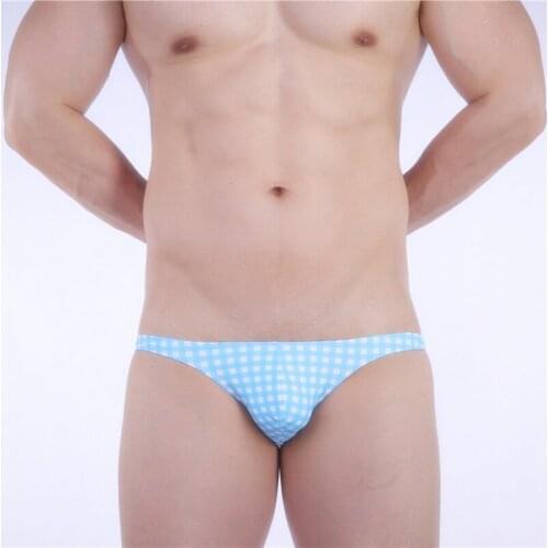 Plaid Striped Men Swim Briefs Sexy Gay Swimwear Bikini Swimming Trunks Man Swimsuit Bathing Suit Shorts zwembroek heren Thong 18