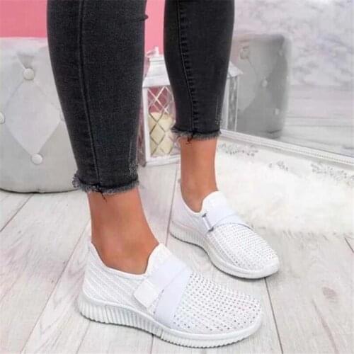 New ladies sneakers fashion flying woven breathable non-slip wear-resistant lightweight large casual flat shoes shoes woman