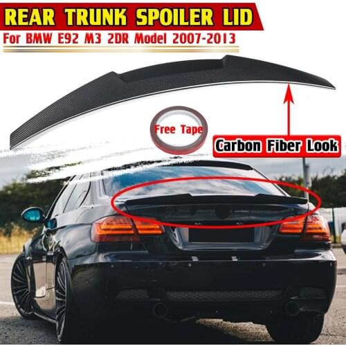 M3 Car Rear Upper Trunk Spoiler Lip For BMW E92 M3 2DR Model 2007-2013 M4 Style Car Rear Trunk Boot Lip Spoiler Wing Lip