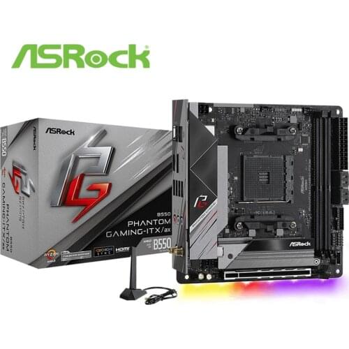 ASROCK B550 Phantom GAMING-ITX/AX Mini-ITX AMD B550 DDR4 M.2 USB3.2 New Max-64G Double Channel Socket AM4 Motherboard