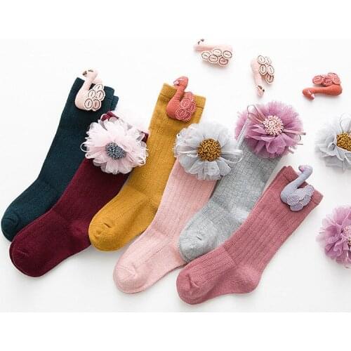 Baby Kids Toddlers Sweet Flower Socks Leg Warmer Boy Girl Socks Warm Autumn Girls Sock 1-8T