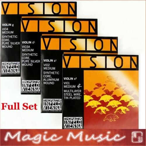 Free shipping! Full Set Thomastik Vision VI100 Medium Violin Strings 4/4, Made in Austria, Full Set Including G D A E Strings