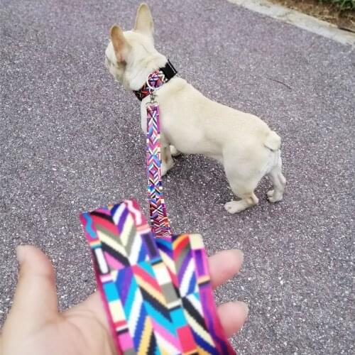 Pet Product For Dog Pet Collar Leash Nylon High Quality Multiple Series Colorful Fashion New Design Dog Collar Adjustable