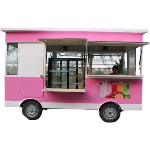 New Outdoor Kitchen Fast Food Cart With Cooking Equipment China Factory Electric Mobile Food Truck For Sale America