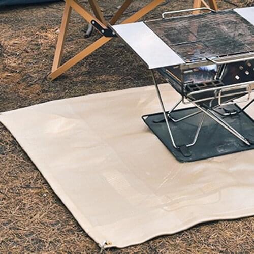 100cm Barbecue Fire Blanket Glass Fiber Insulation Mat Outdoor Camping Fire Cloth High Temperature Anti-Scald Flame Retardant
