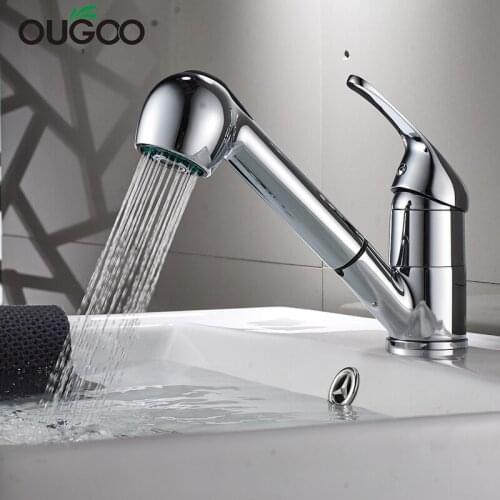 OUGOO Pull-out Bath Mixers With Shower Head