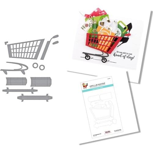 Christmas Metal Cutting Dies 2021 New Shopping Cart or DIY Scrapbooking Crafts Dies Cut Stencils Maker Photo Album Template