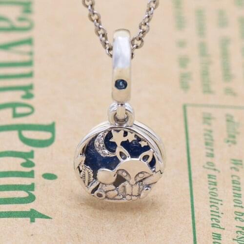 S925 Sterling Silver Fox And Rabbit Charm Pendant Fit Original Charms Necklace
