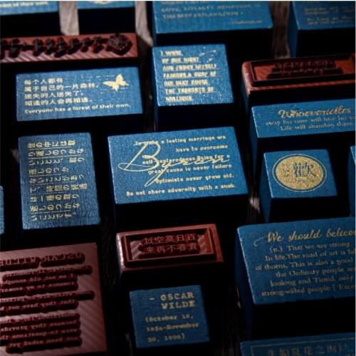 3Pcs/Set Vintage English Writing Moon Stamp DIY Wooden Rubber Stamps For Scrapbooking Stationery Scrapbooking Standard Stamp