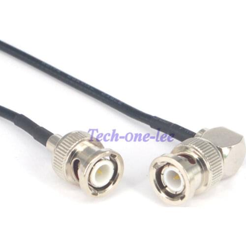 BNC Male Plug to BNC Male Cable RA Coax Pigtail Antenna Extension 20cm