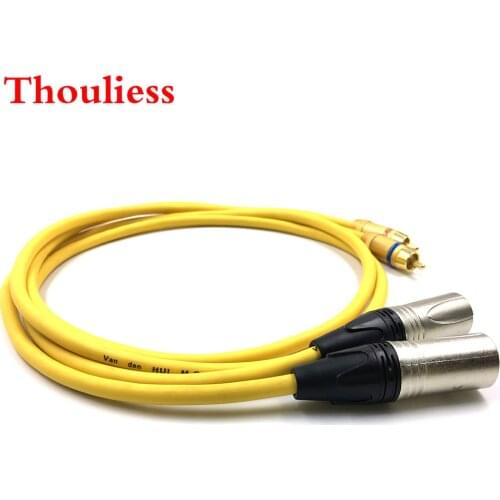 Thouliess Pair DIY-MCA RCA to XLR Balacned Audio Cable 2RCA Male to 2XLR Male Interconnect Cable with VDH Van Den Hul 102 MK III