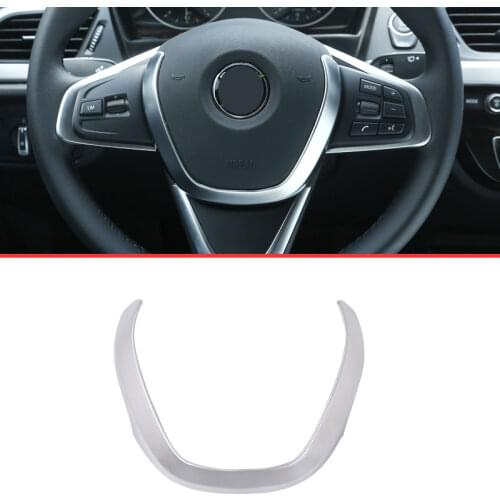 ABS Matte Chrome Steering Wheel Decoration StripsFor BMW X1 F48 2016 2017 Car Accessories and Auto Parts