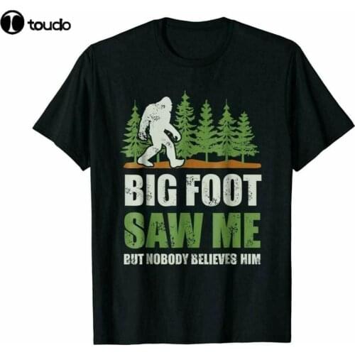 Bigfoot Saw Me But Nobody Believes Him Vintage Hide&Seek Black T- Shirt