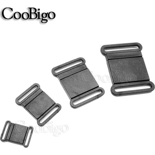 100pcs Black Plastic 3/8" 5/8" 3/4" 1" Webbing Safety Breakaway Bra Buckle For Pets Collar Harness Strap Parts Accessories