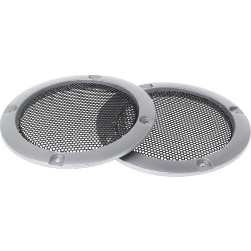 2PCS Speaker Grills 3" Protective Subwoofer Frame Grille Cover Steel Mesh Decorative Circle DIY Accessories