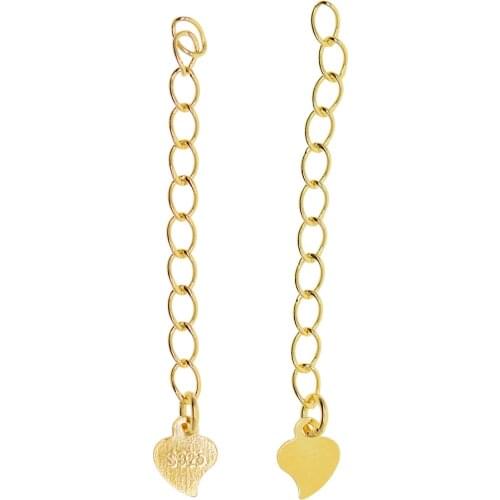 2x S925 Silver Necklace Bracelets Extend Chain Jewelry Making Extending Chains