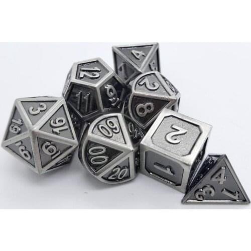 7PCS/Set Polyhedral Dice Dnd Board Game Dyses Dados Rpg Digital Dice D4 D6 D8 D10 D12 D20