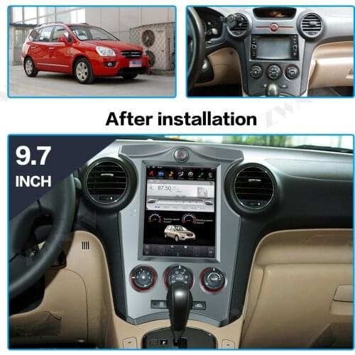 9.7''Tesla Android Car No multimedia Radio DVD player For KIA Carens 2006-2011 GPS Navigation Head unit Audio stereo