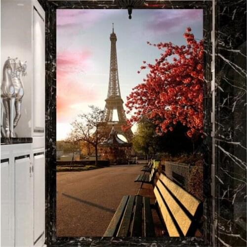 Beibehang papier peint Custom wallpaper 3d mural beautiful flower tower porch decoration living room aisle background wall paper