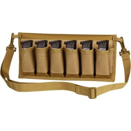 Tactical 6 Rounds Magazine Pouch For Glock 17 19 1911 Pistols Airsoft 9mm Mag Bag Magazine Case Hunting Accessories