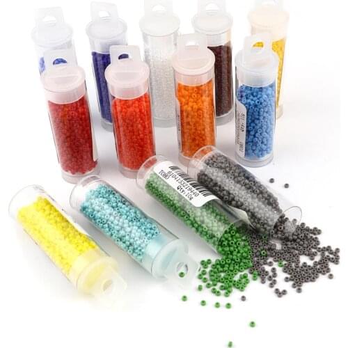 DoreenBeads 2mm Small Glass Seed Beads Cylinder Jewelry Material Making Necklace Bracelet Spacer Beads Jewelry Findings,1Bottle