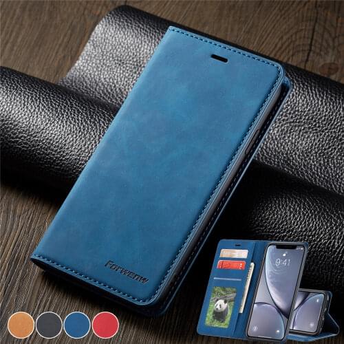Leather Case For iPhone 12 11 Pro XS Max XR X 8 7 6 6S Plus Magnetic Wallet Card Cover For Samsung S21 Ultra S20 FE S10 S9 Coque