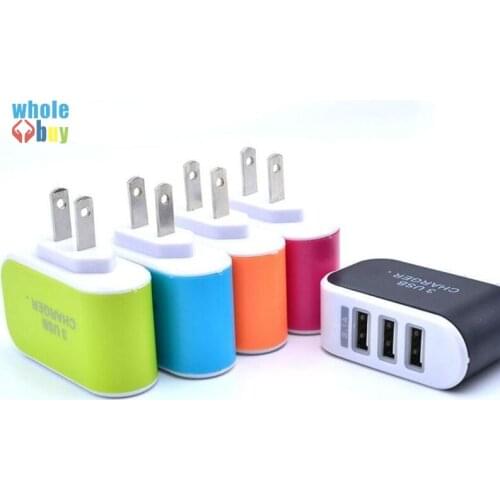 Hot Sell 3.1A Triple USB Port Wall Home Travel AC Charger Adapter For S6 EU Plug Oct19 Drop Shipping 300pcs/lot